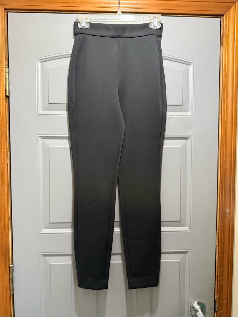 Express Supersoft Double Knit Skinny Super High Rise Pants Black (XS)